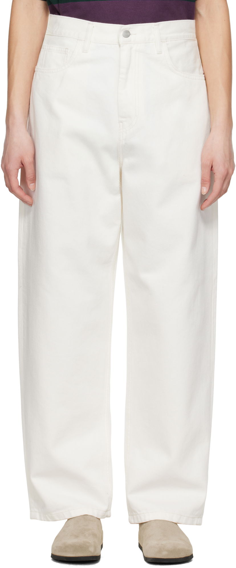 Джинси Carhartt WIP Brandon Loose-Fit Jeans білий | I031918 0202