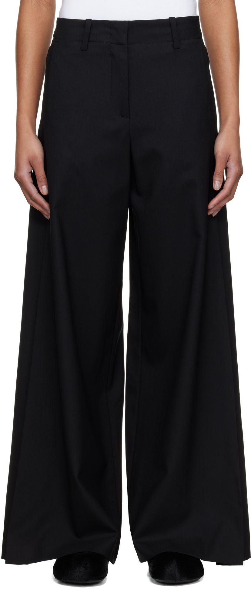 Штани KENZO Kenzo Paris Wide-Leg Trousers чорний | FF52PA0999RA