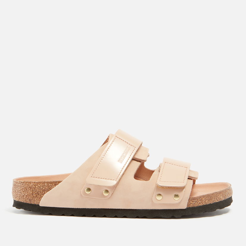 Кросівки та взуття Birkenstock Women's Uji Nubuck and Patent Leather Sandals - UK 3.5 бежевий | 1026544