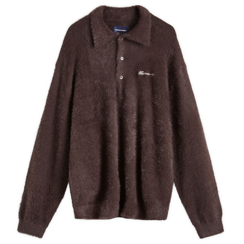 Cветр thisisneverthat Knit Polo Shirt Коричневий | TN243KKNPK08-BRN