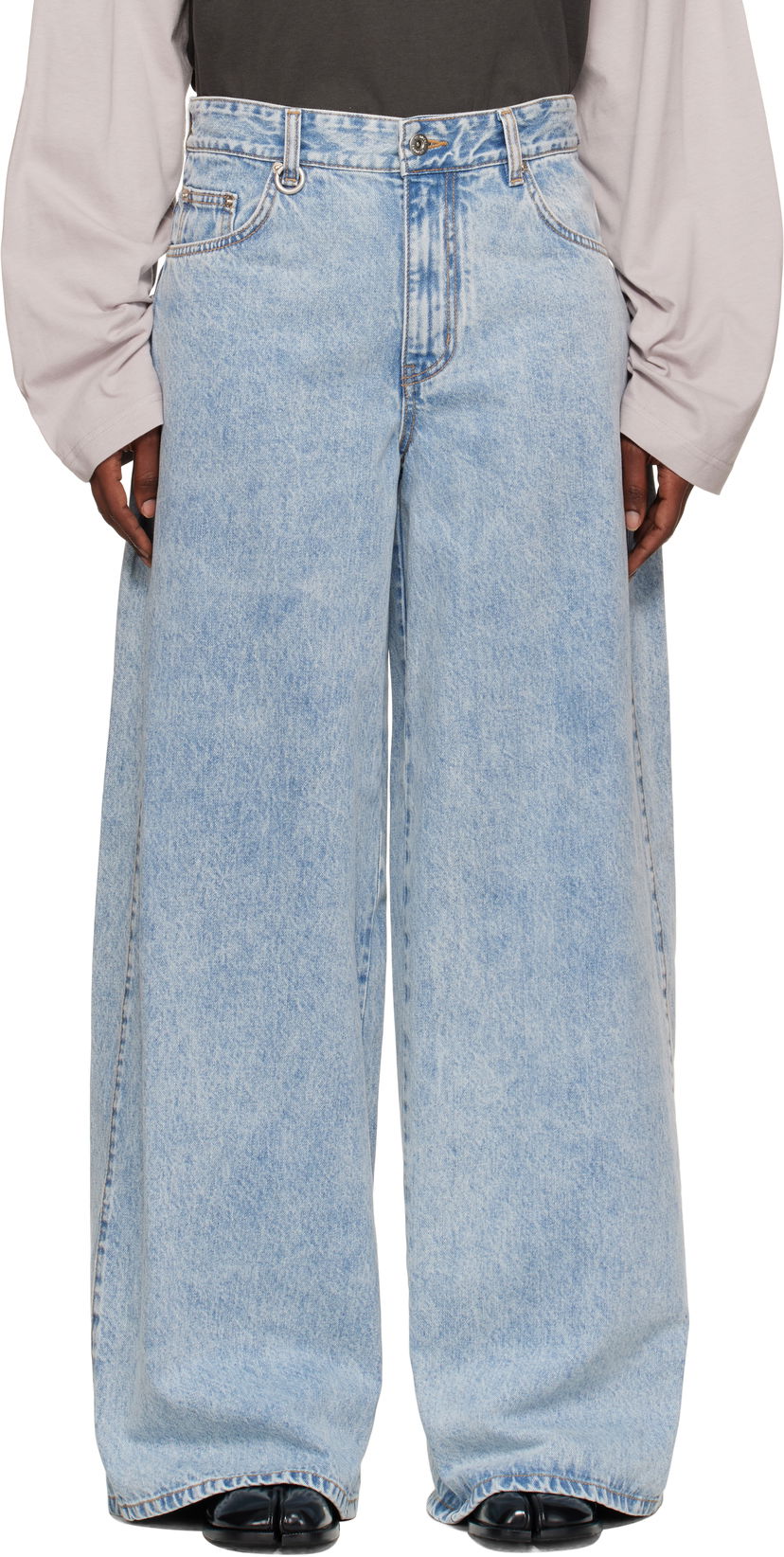 Джинси We11done We11done Oversized Low-Rise Jeans Синій | WD-DP2-25-337-W-SK