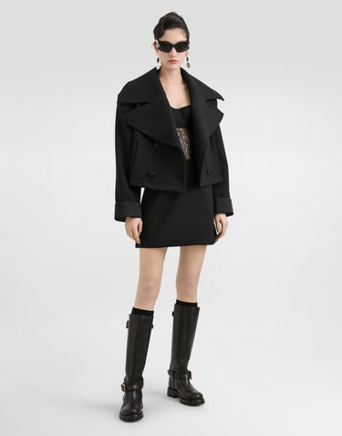 Спідниця Dolce & Gabbana Dolce & Gabbana Double Crepe Basque Skirt чорний | F4C4PTFU2L8N0000, 1