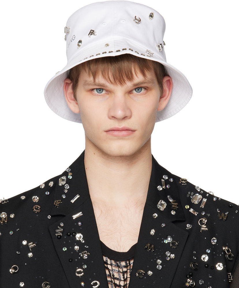 Капелюх Feng Chen Wang Feng Chen Wang Decorated Bucket Hat білий | FUS15AC28W
