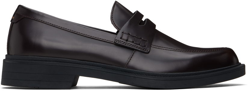 Кросівки та взуття BOSS BOSS Leather Penny Loafers Коричневий | 50536172