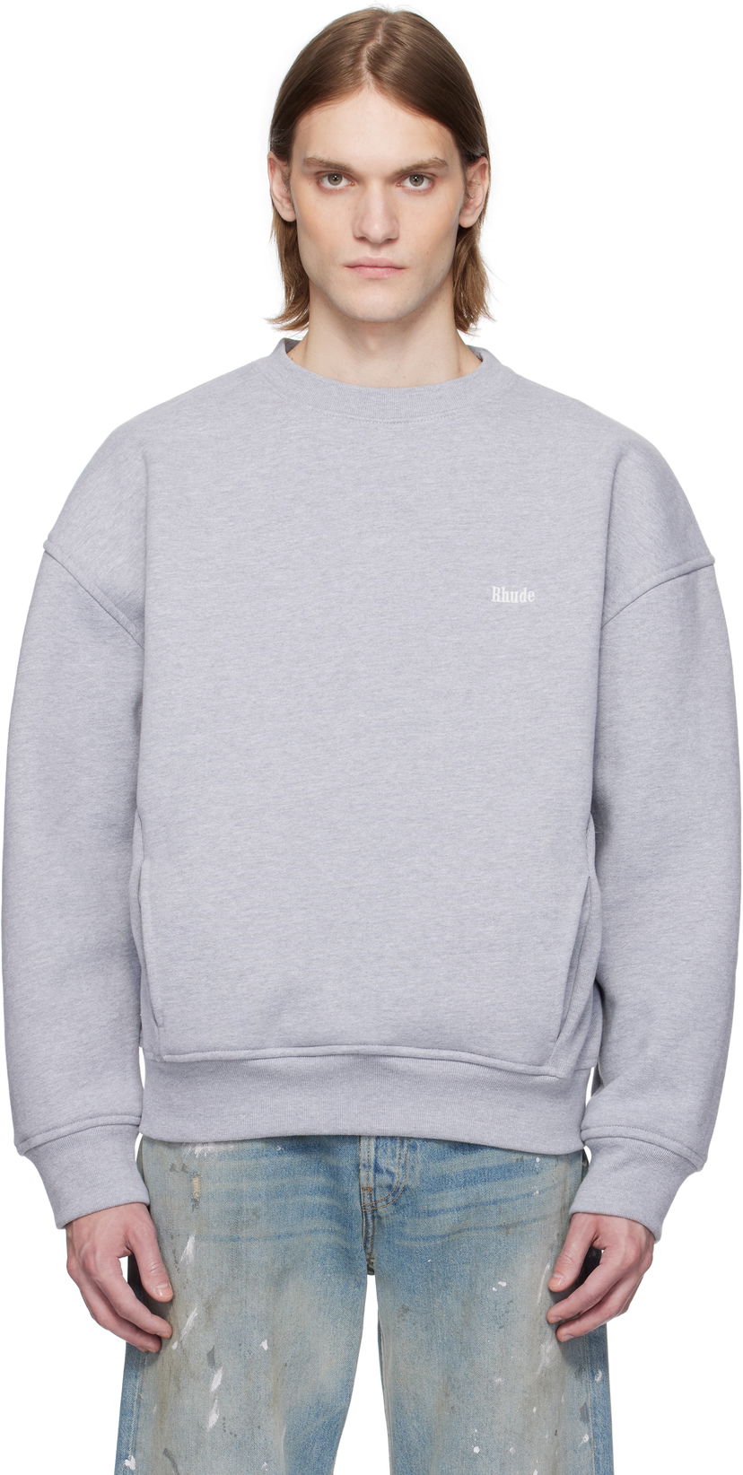Cветр Rhude Rhude Classique Crewneck Sweatshirt Сірий | RHSS25ST01229
