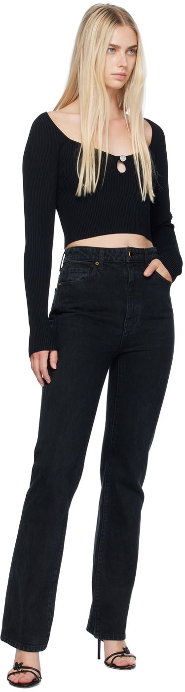 Cветр Moschino Designer Cutout Knit Top чорний | 242K10915, 3