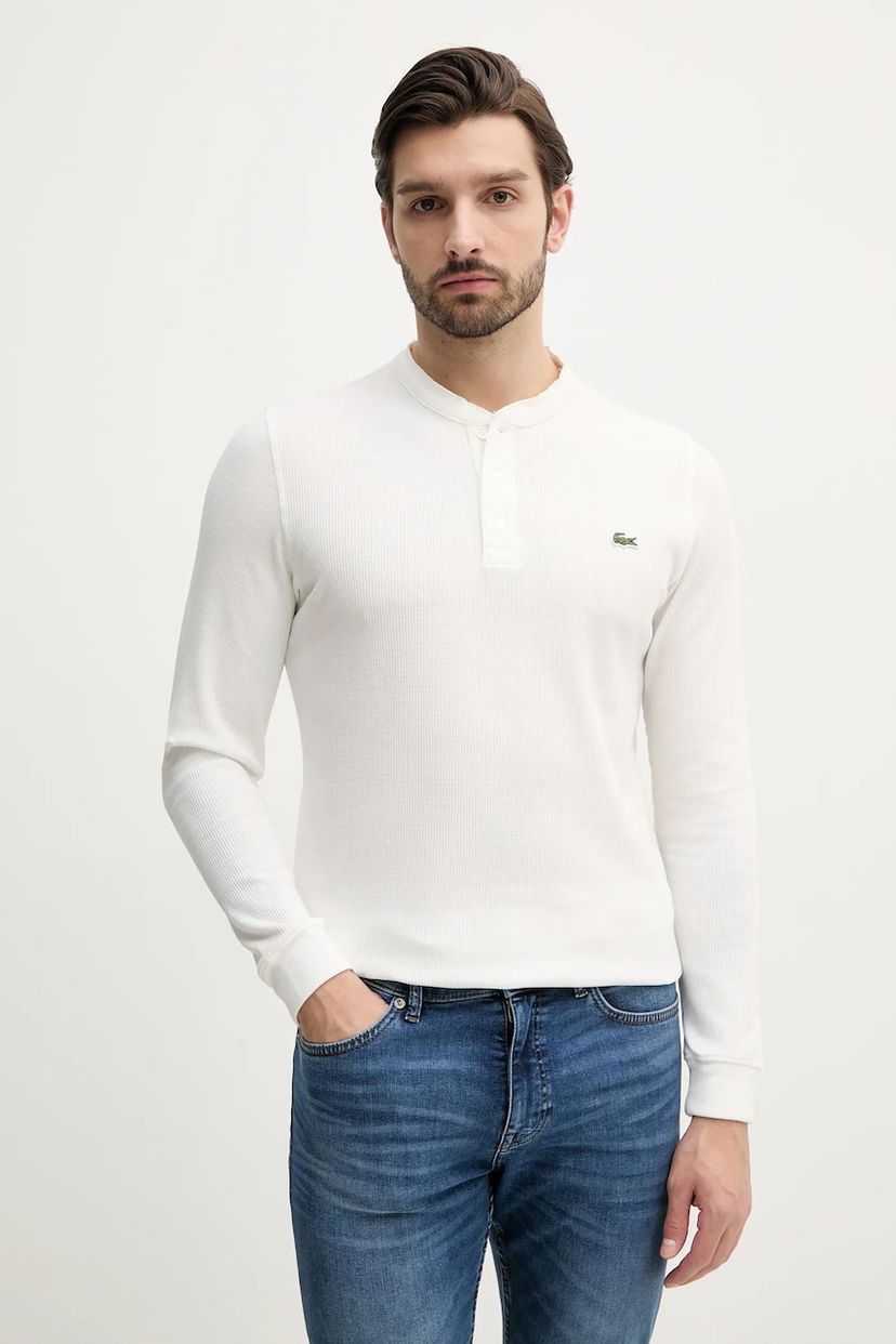 Футболка Lacoste Lacoste Long Sleeve Henley T-Shirt білий | TH0035