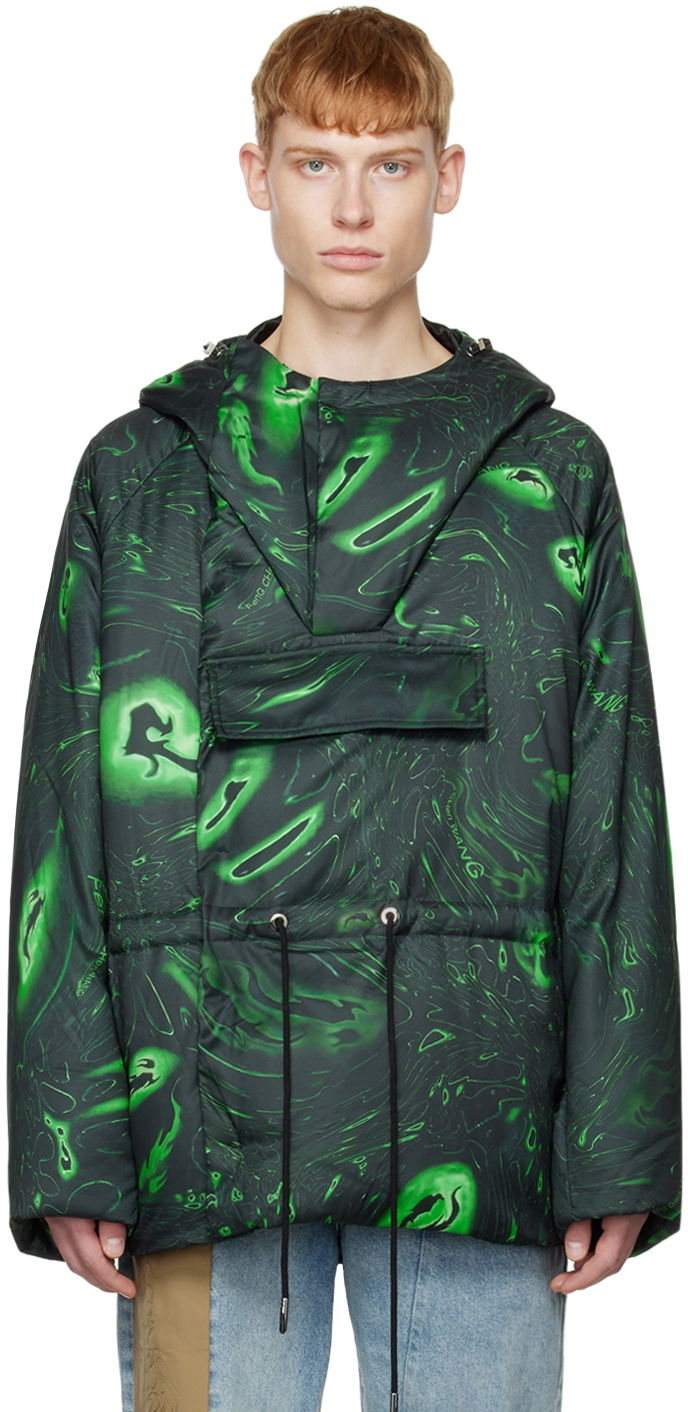 Парка Feng Chen Wang Feng Chen Wang Graphic Down Jacket Зелений | FUF14JK05