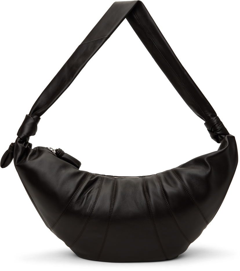 Сумка LEMAIRE LEMAIRE Large Croissant Leather Shoulder Bag чорний | BG0000 LL095