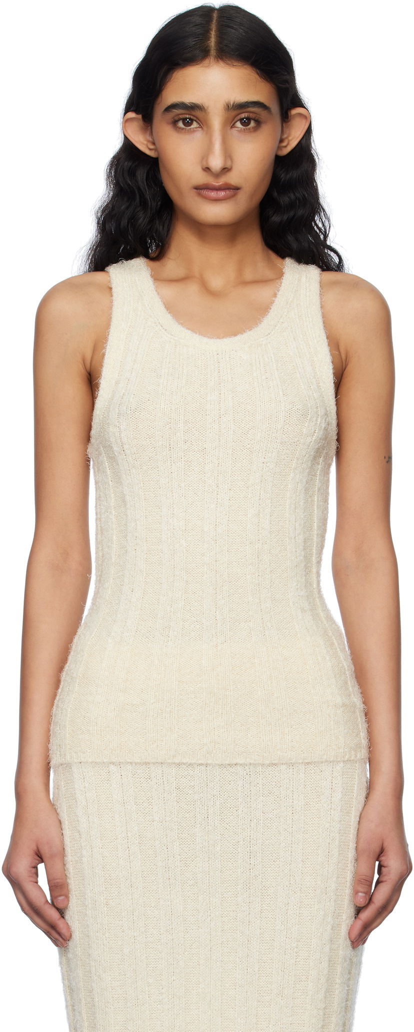 Безрукавка Khaite KHAITE Lena Knit Tank Top бежевий | 9744309