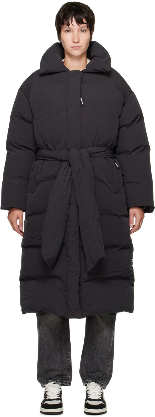 Пуховик AXEL ARIGATO Long Down Coat With Removable Hood чорний | A0531003
