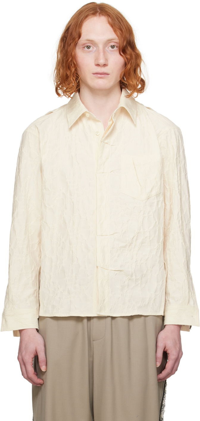 Сорочка ADER ERROR Textured Button-Up Shirt бежевий | BN01SSSH0102IV