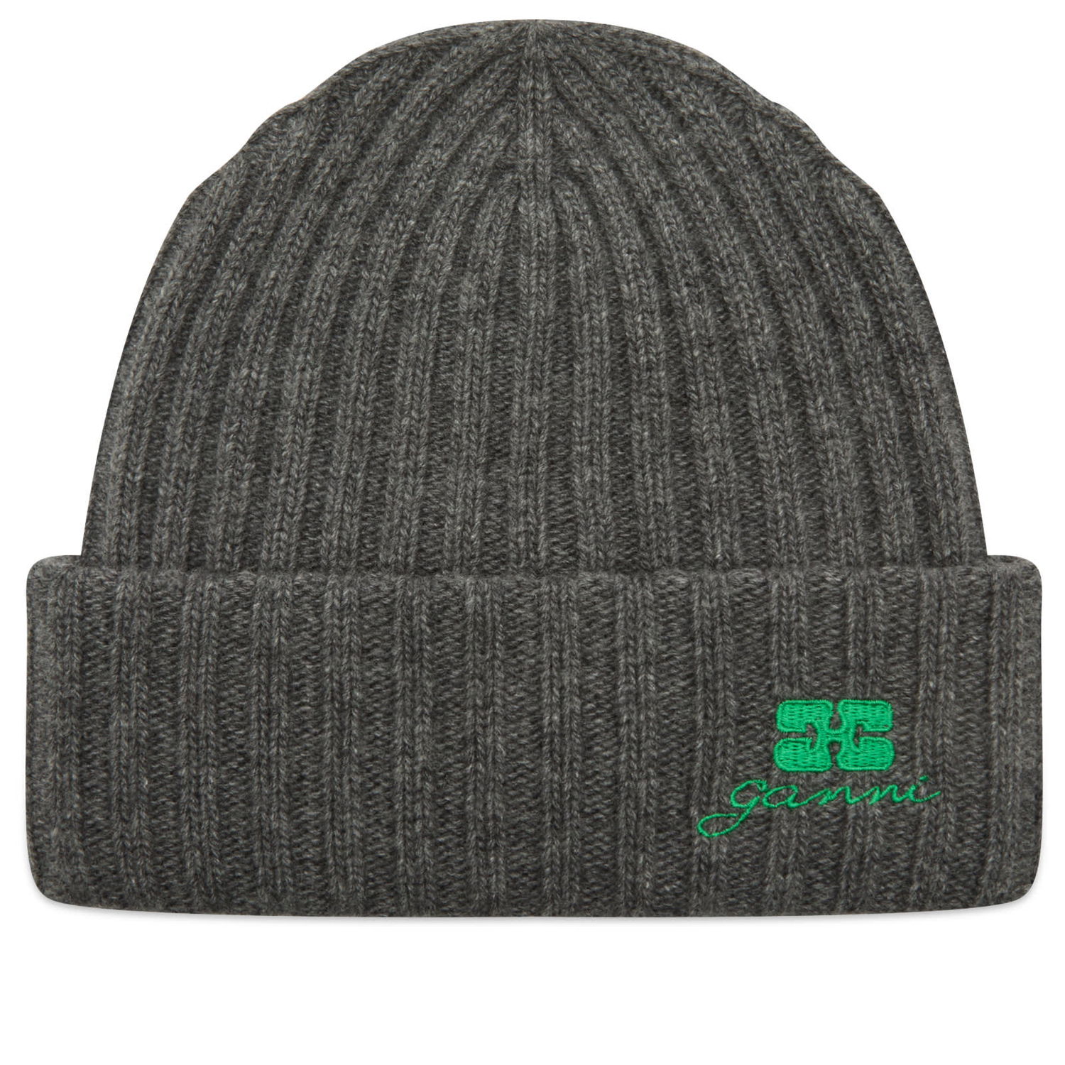 Шапка GANNI Core Future Wool Knit Beanie Сірий | A6928-220, 0