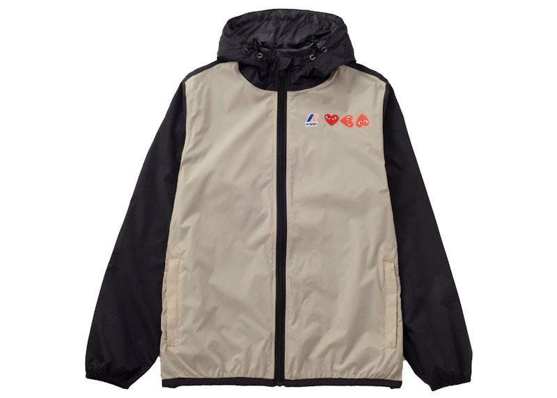 Вітровка Comme des Garçons Logos Full Zip Jacket бежевий | AZ-J505-051