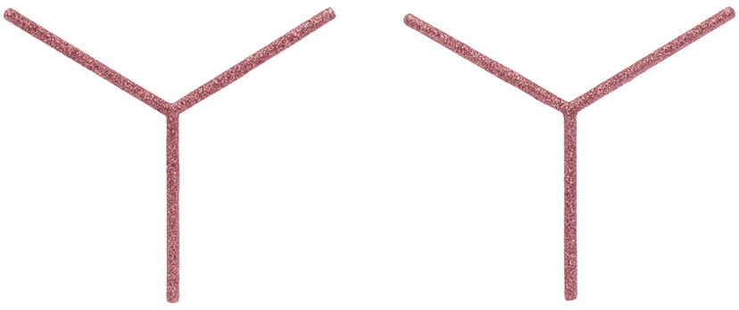Сережки Y/PROJECT Pink Maxi Y Earrings Рожевий | 640EA003