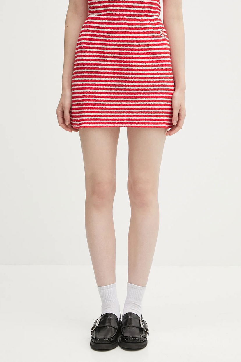 Спідниця Sporty & Rich Sporty & Rich Striped Terry Aline Mini Skirt Червоний | SK017602300ST67