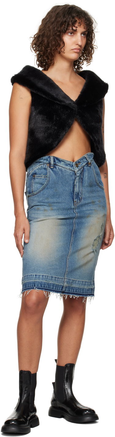 Жилет We11done We11done Cropped Faux-Fur Vest чорний | WD-F93-24-026-W-BK, 3