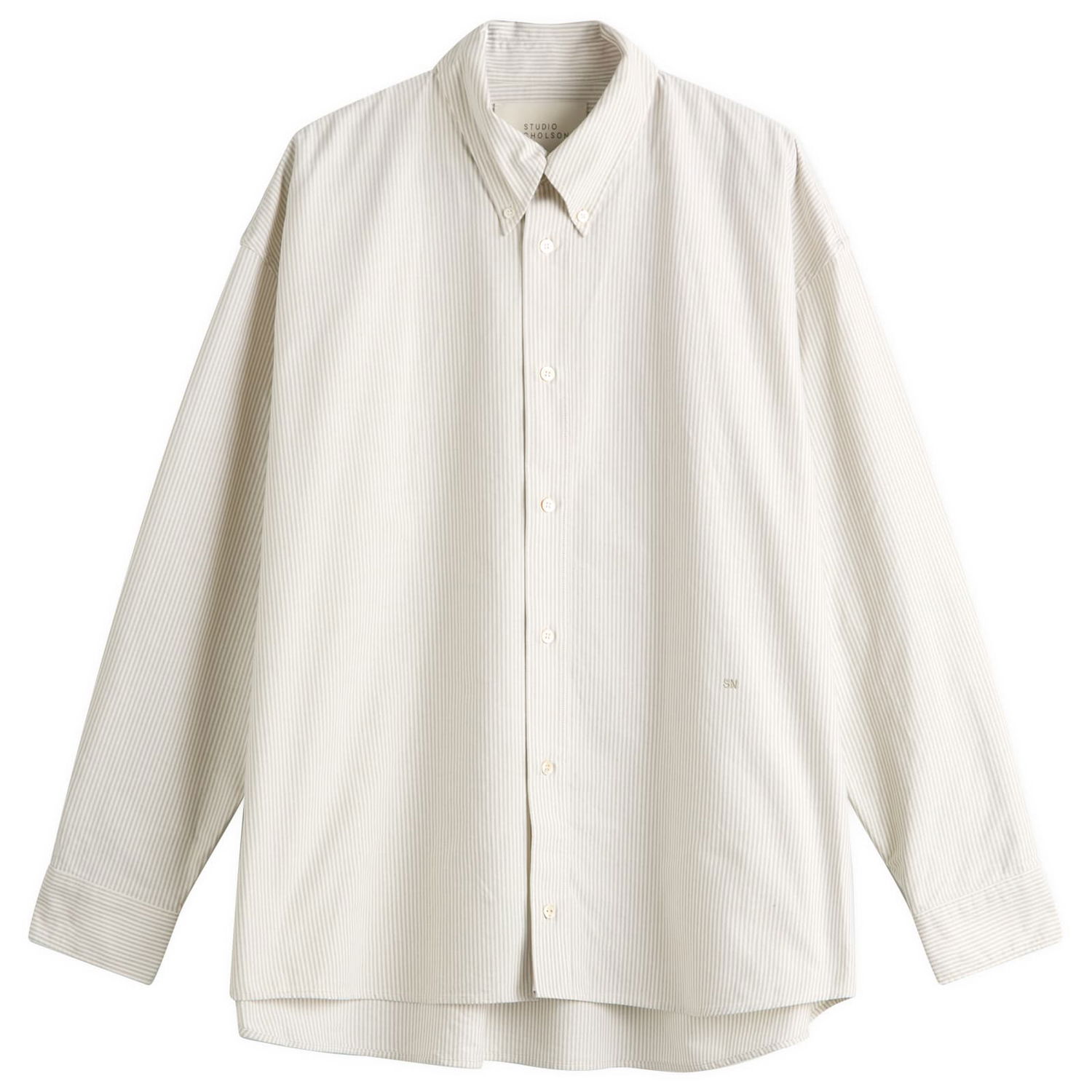 Сорочка Studio Nicholson Studio Nicholson Button Down Shirt, Size Large бежевий | RUSKINSNM1152-KHS, 0