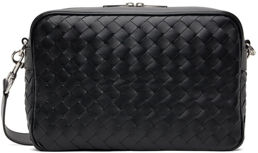 Сумка Bottega Veneta Bottega Veneta Leather Messenger Bag чорний | 755925 V2HL1