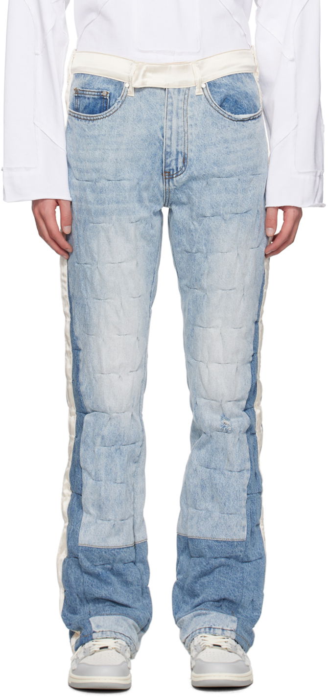 Джинси Who Decides War Gathered Tuxedo Jeans Синій | 1120710008SS24