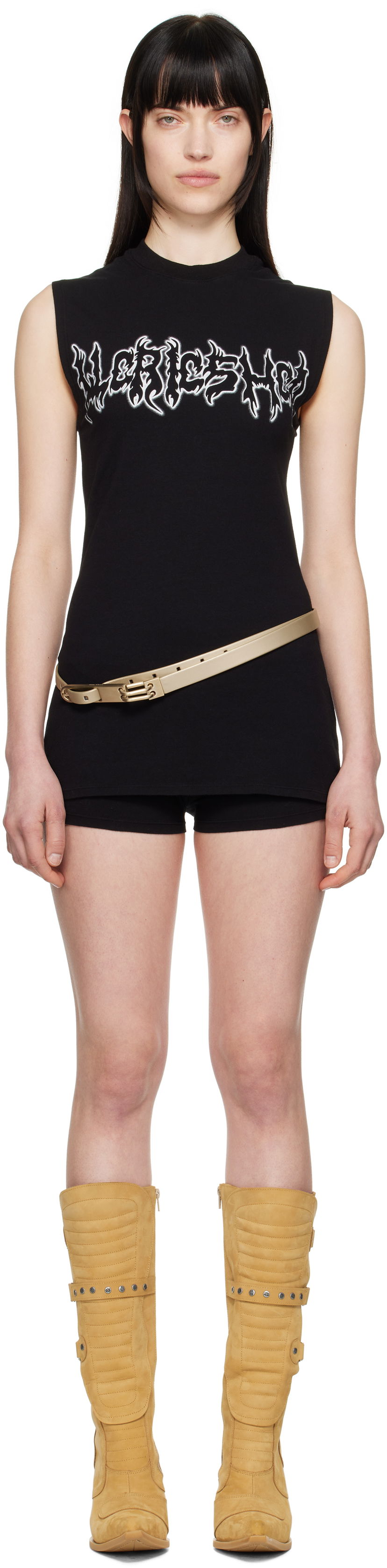 Безрукавка 032C 032c Super Bad Jersey Minidress чорний | S25-WRC-2621-050
