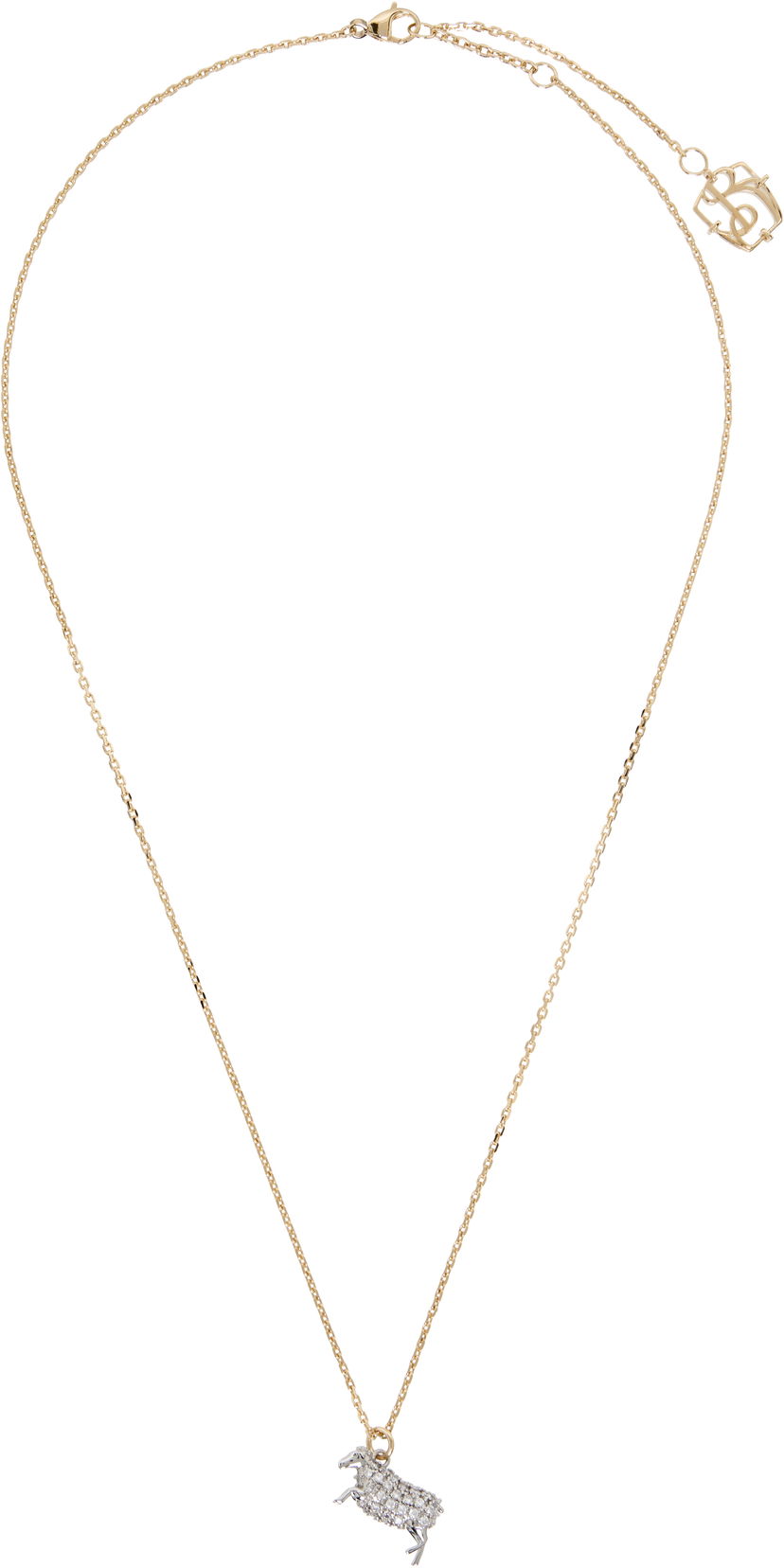 Кольє Burberry Burberry Gold-Tone Crystal Sheep Pendant Necklace Металік | 8112029