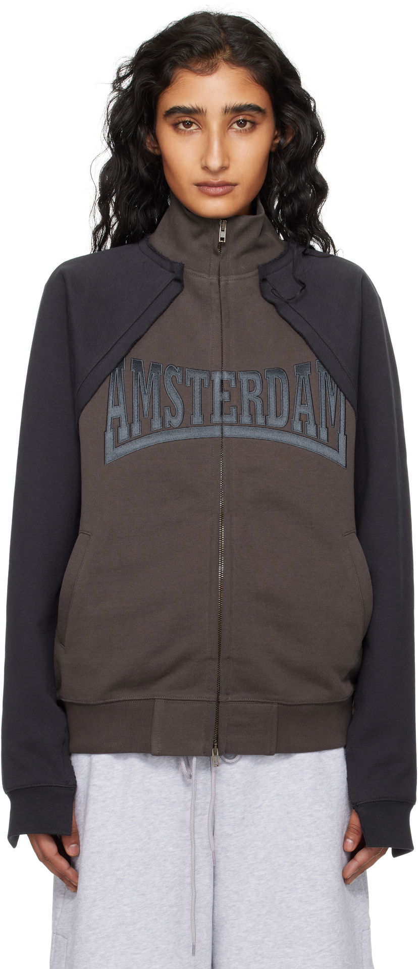 Куртка VETEMENTS VETEMENTS Patched Zip-Up Jacket чорний | UH76ZU760CB