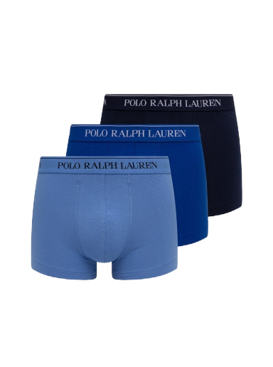 Боксери Polo by Ralph Lauren Cotton Trunk - 3 Pack Синій | 714835885009