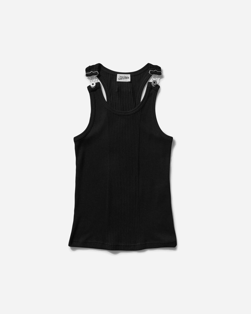 Безрукавка Jean Paul Gaultier Patch Detail Ribbed Tank Top чорний | 24-25-U-DB023-J054 00