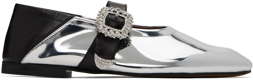 плаття Wales Bonner Wales Bonner Glide Ballerina Flats Металік | WBW43010B