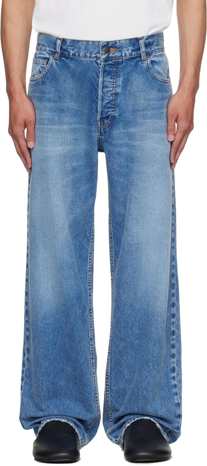 Джинси The Row The Row Ross Wide Leg Jeans Синій | 554-W3874