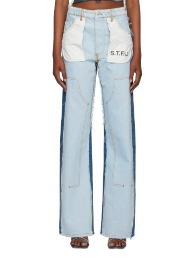 Джинси HERON PRESTON Washed Insideout Carpenter Jeans Синій | HWYB007F23DEN0014510