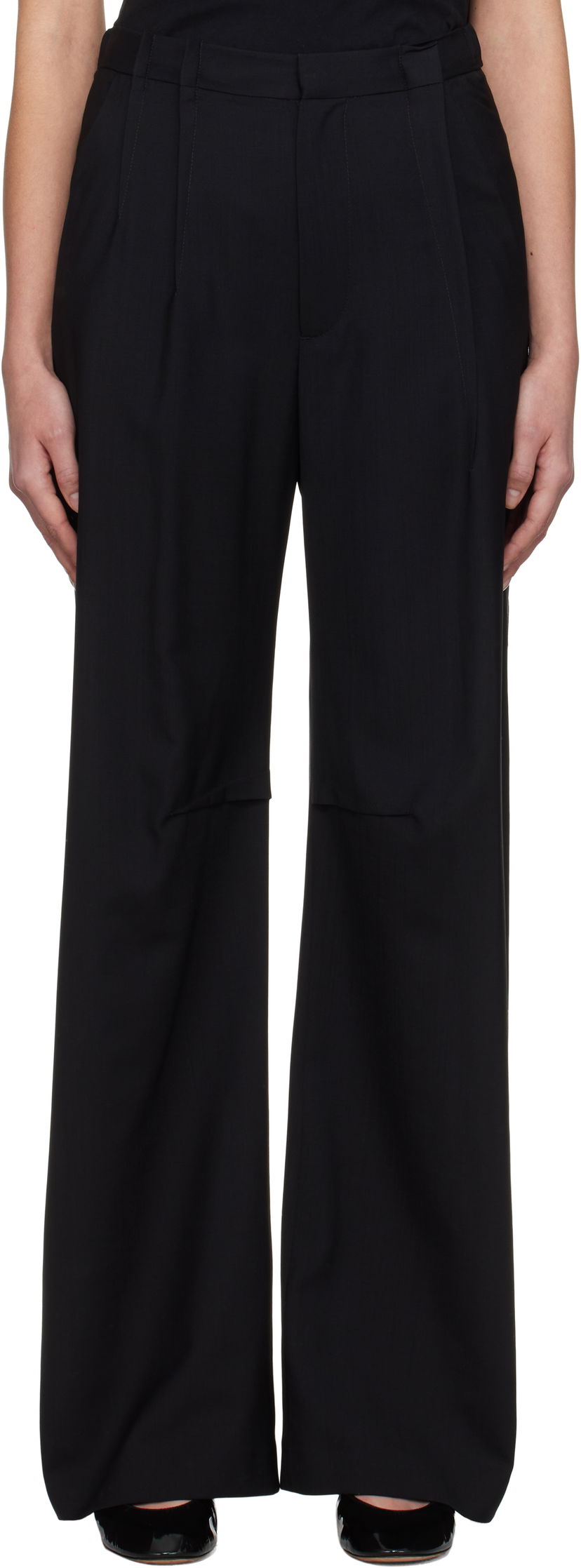 Штани Maison Margiela MM6 Maison Margiela Tailoring Wool Trousers чорний | S52KA0517 M35080