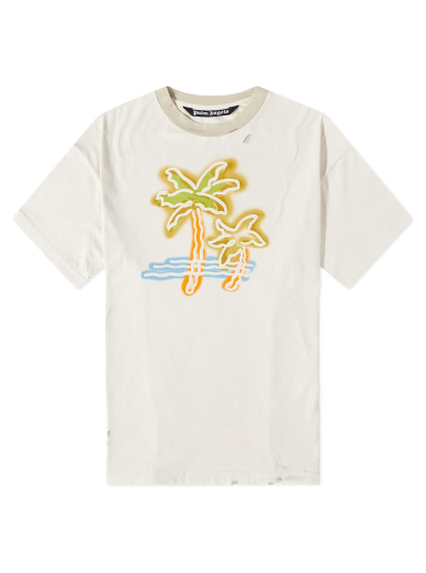 Футболка Palm Angels Neon Palm Tee білий | PMAA072S23JER0010384