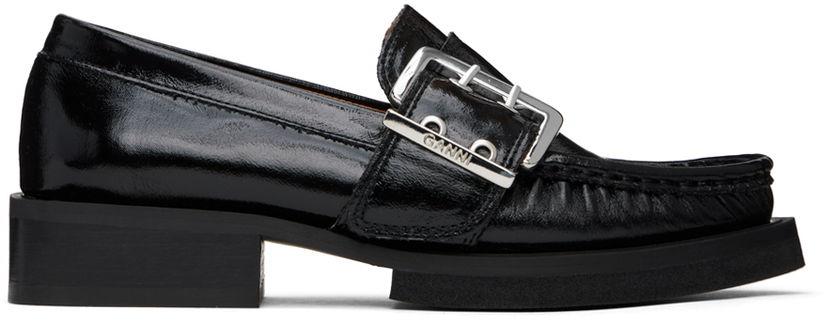 Кросівки та взуття GANNI GANNI Buckle Loafers чорний | S2534