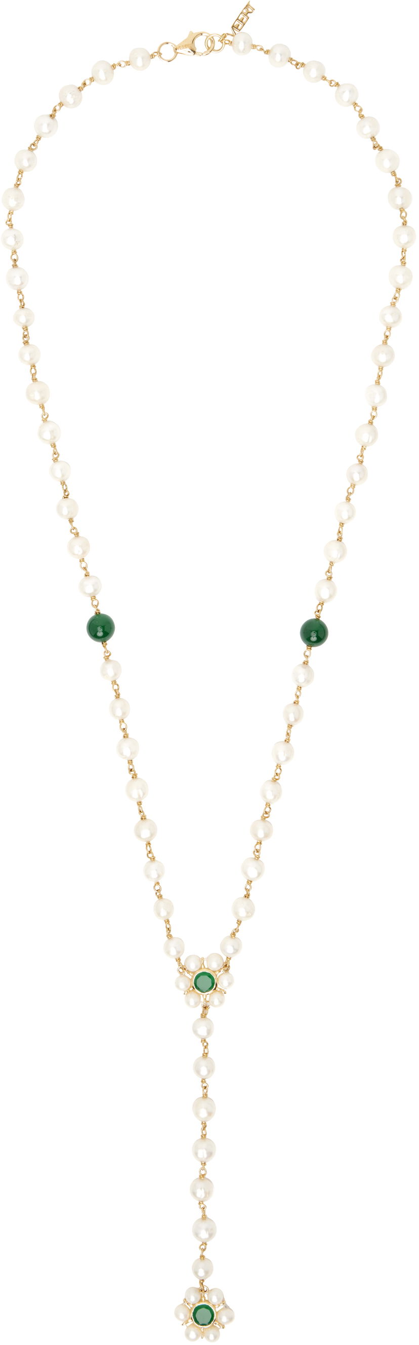 Кольє VEERT 'The Macro Flower Pearl Rosary' Necklace Металік | JLG0012-YG