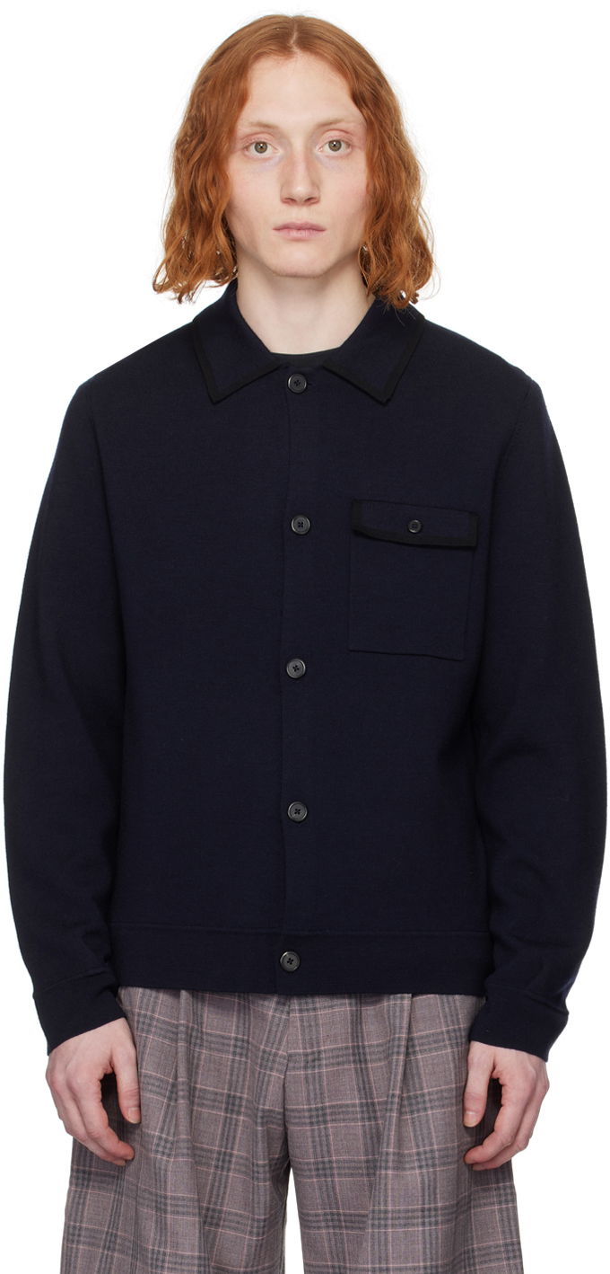 Cветр Paul Smith Paul Smith Heavyweight Jacket темно-синій | M1R-616Y-M02280-49