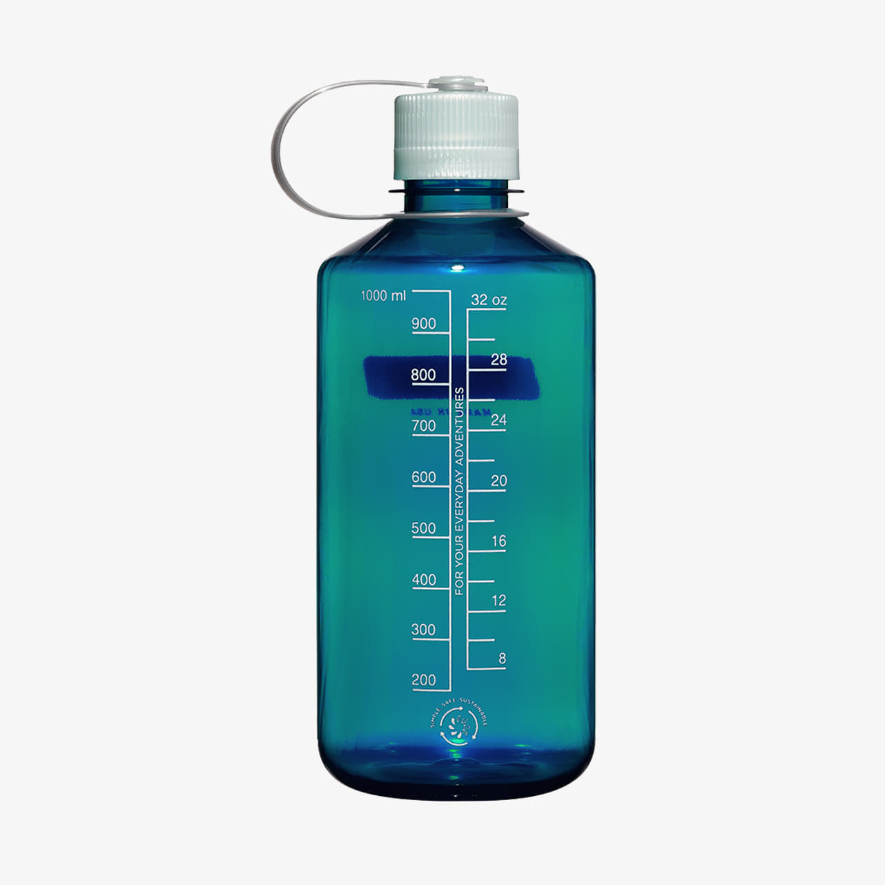 Пляшка для пиття Nalgene Narrow Mouth 1000 ml Universal Water Bottle Бірюзовий | 2021-0732, 1