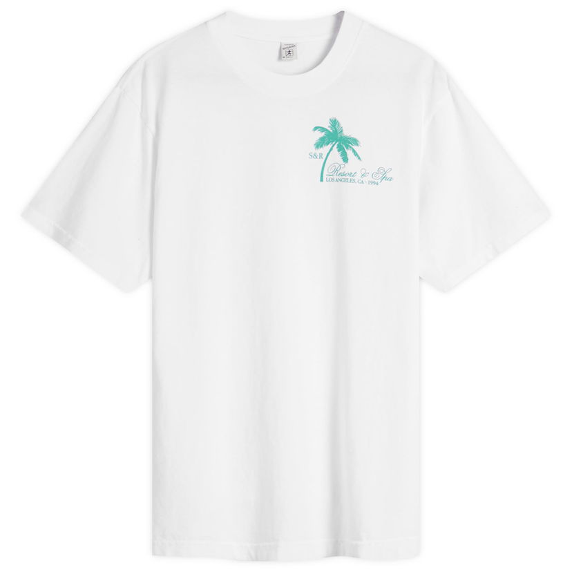 Футболка Sporty & Rich Sporty & Rich Palms T-Shirt, Size Large білий | TO043620253WH01
