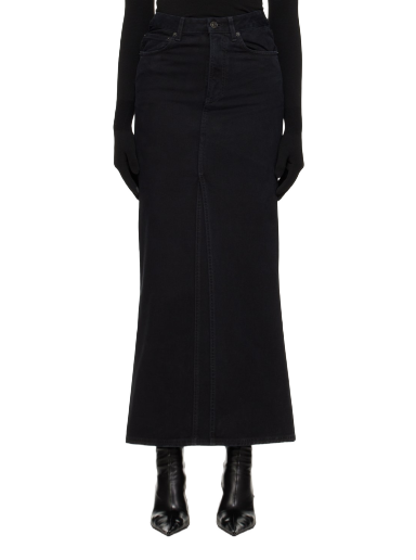 Спідниця Balenciaga Vented Denim Maxi Skirt чорний | 744975 TNW11