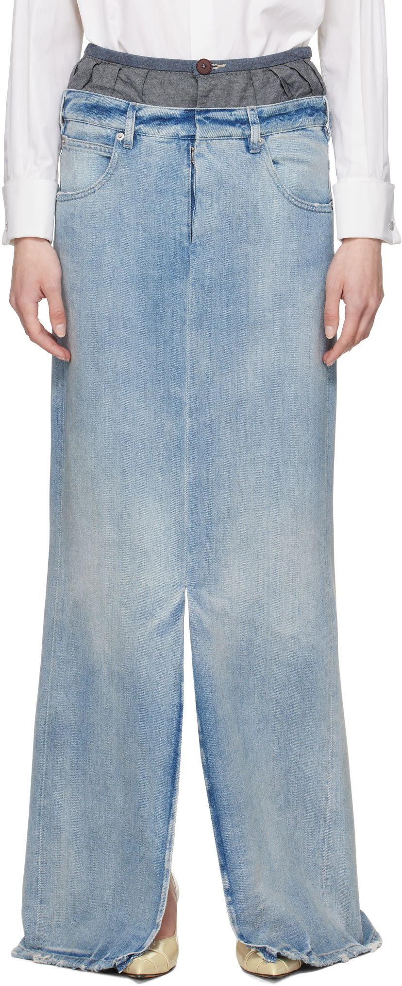 Спідниця Maison Margiela Maison Margiela Blue 'Anonymity Of The Lining' Denim Maxi Skirt Синій | S51MI0006 S30383
