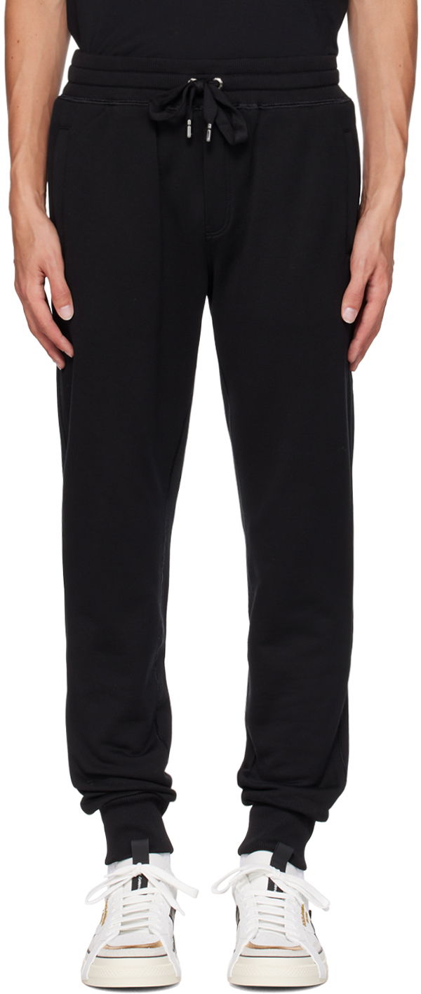 Спортивні штани Dolce & Gabbana Black Three-Pocket Sweatpants чорний | GVF6AZG7D6B