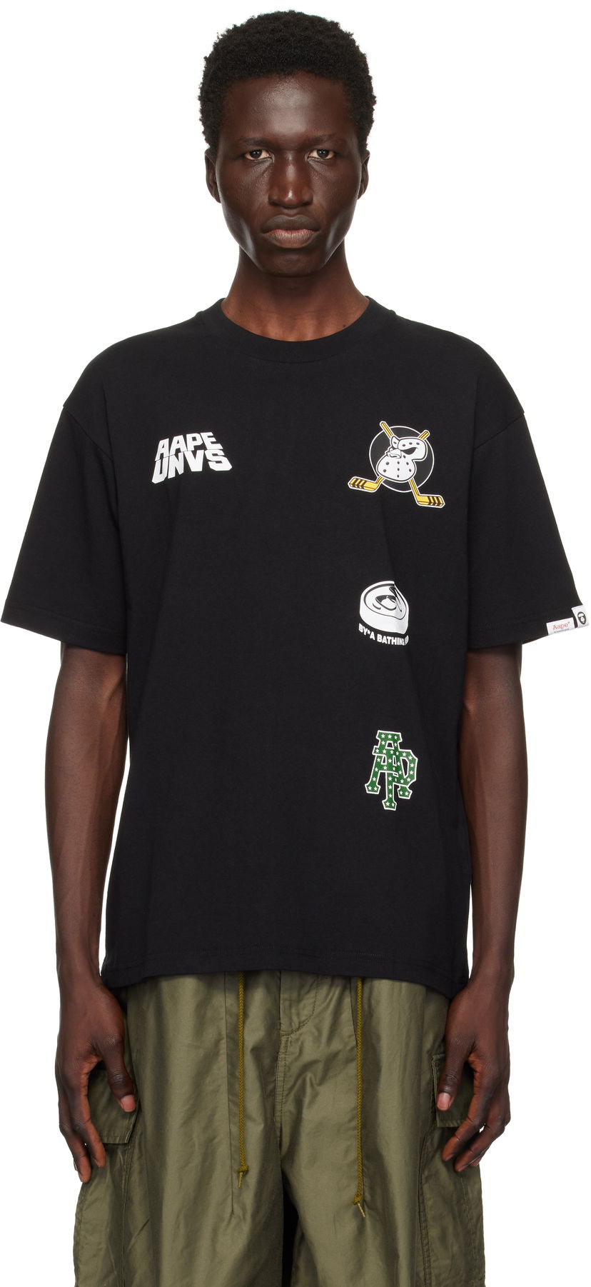Футболка AAPE by A Bathing Ape AAPE by A Bathing Ape Theme Graphic T-Shirt чорний | AAPTEM1550XXNBKX