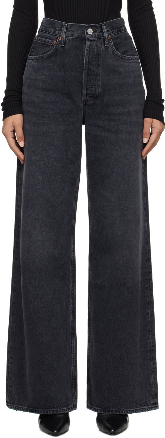 Джинси AGOLDE High Rise Wide Leg Jeans чорний | A198-1157
