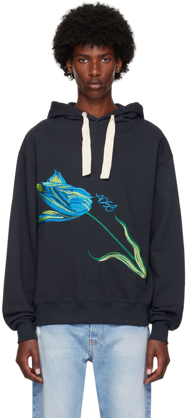 Світшоти Andersson Bell Black Essential 'ADSB' Fiore Hoodie чорний | atb1146u