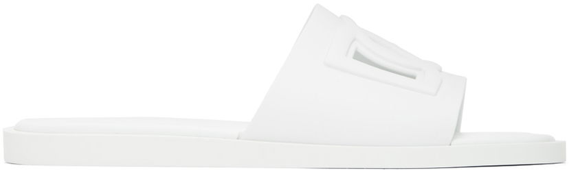 Кросівки та взуття Dolce & Gabbana White Cutout Slides білий | CS2215AN994