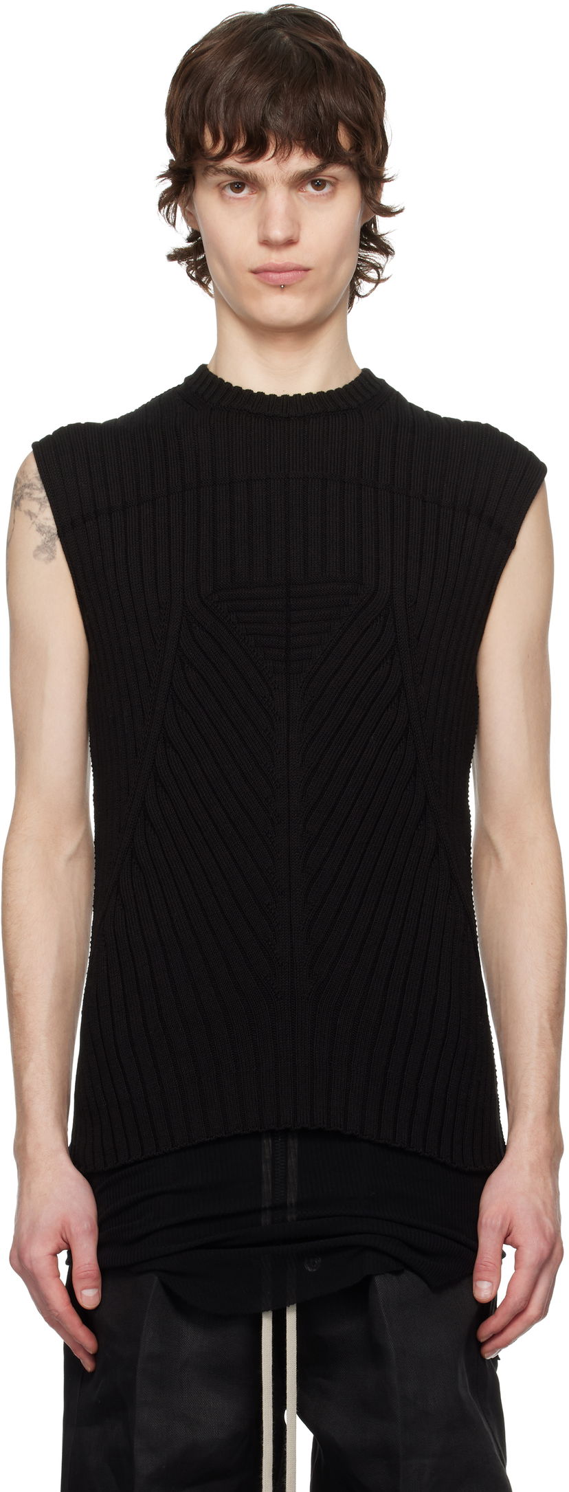 Cветр Rick Owens Rick Owens Hollywood Knit Vest чорний | RU01E5662 KEC