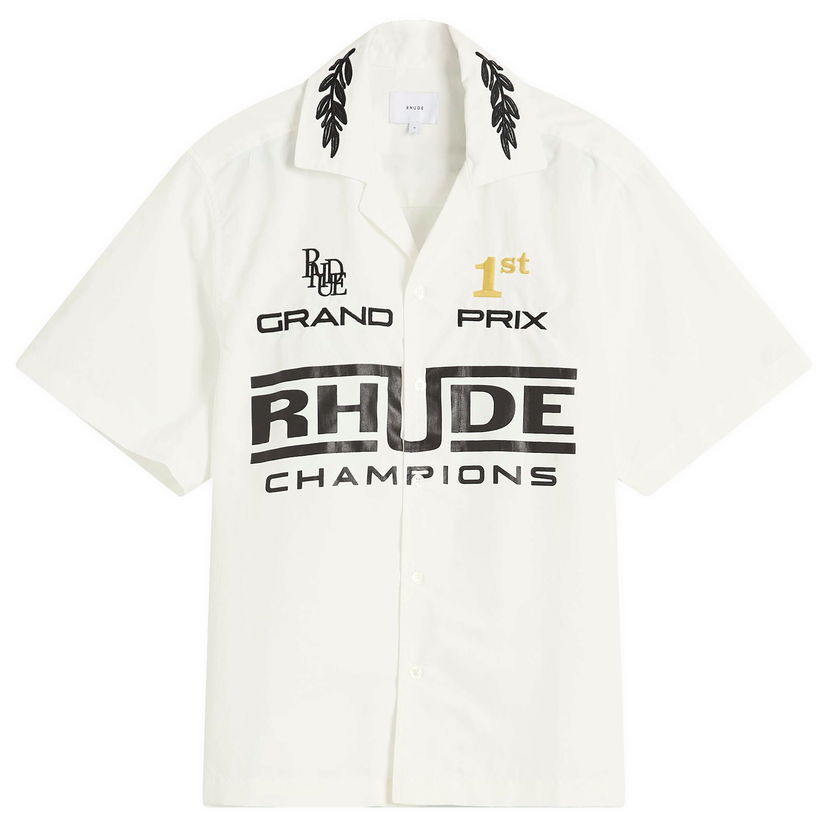 Сорочка Rhude Rhude Champions Snap Shirt, Size Large білий | RHPS25SR010050075