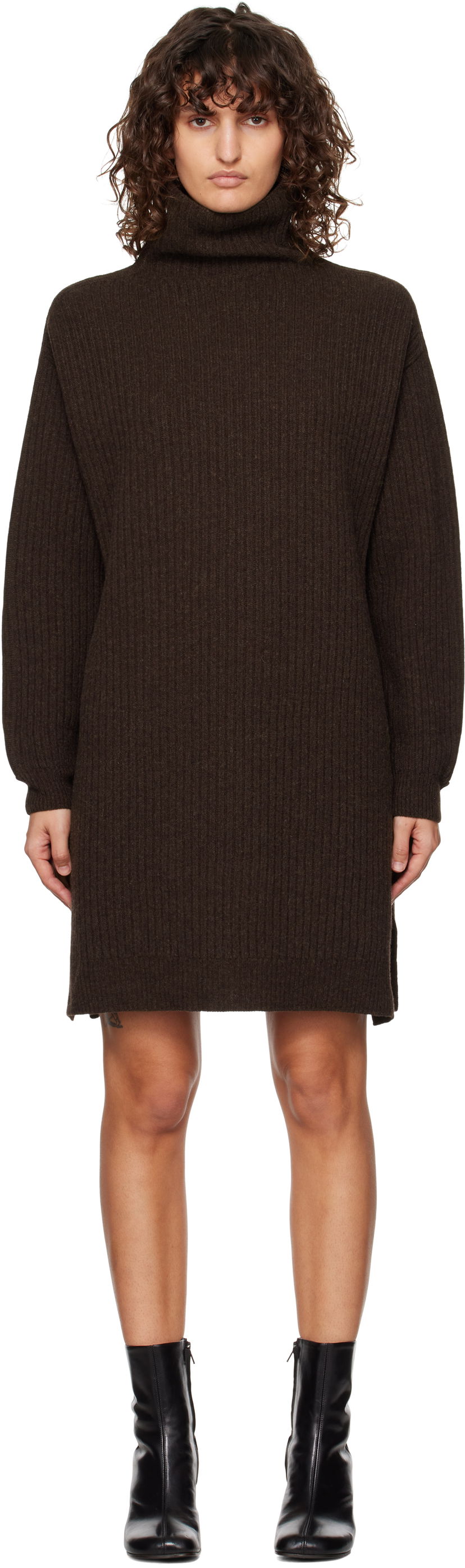 плаття LEMAIRE Midi Turtleneck Dress Коричневий | DR1089 LK1027