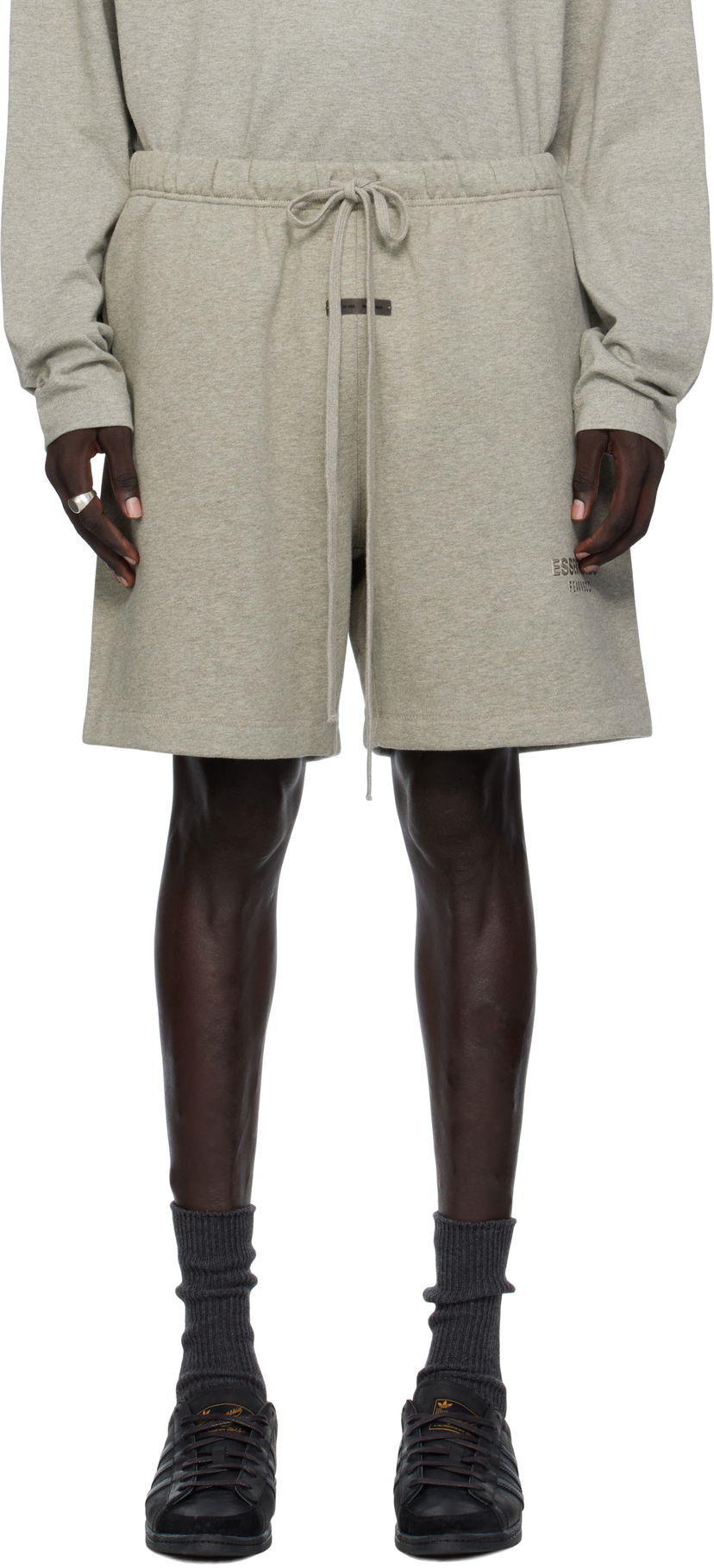 Шорти Fear of God Fear of God ESSENTIALS Soccer Fleece Shorts Сірий | 160SP252005F